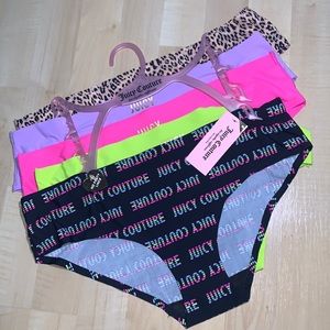 JUICY COUTURE SEXY SEAMLESS & Lasercut 5 pack panties